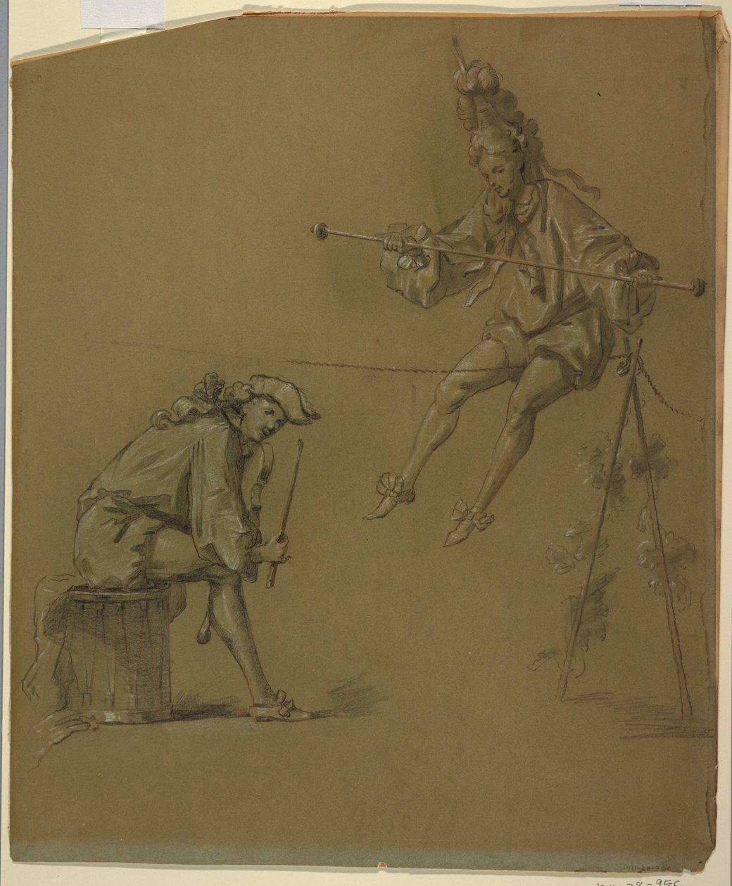 Ábratanulmányok egy klavikord borítás kialakításához alkotó: Unknown artist