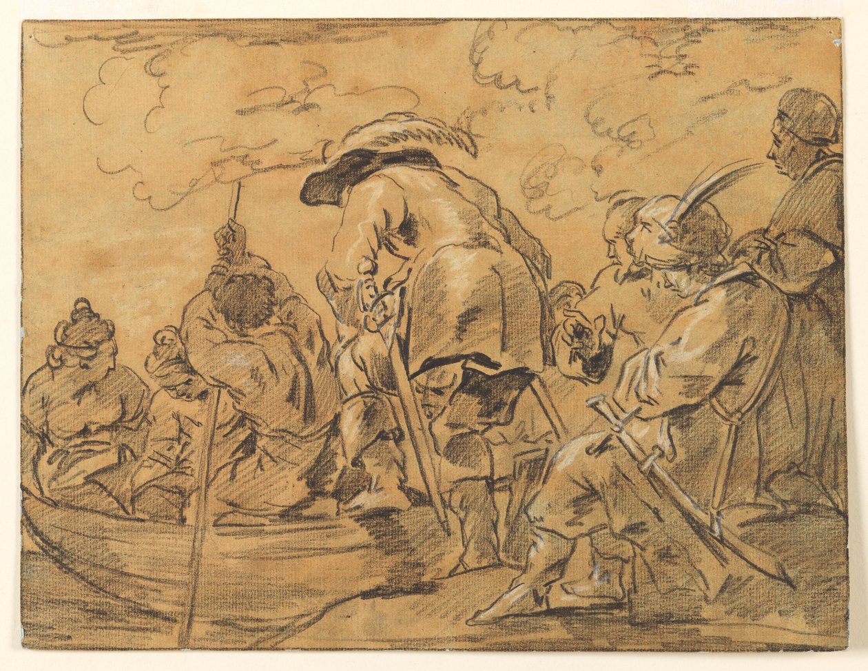 A figurák összeszerelése evezőshajón alkotó: Unknown artist