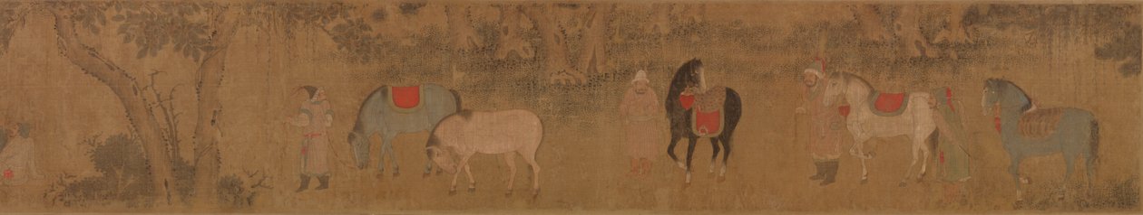 Figurák és lovak a tájban alkotó: Unknown artist