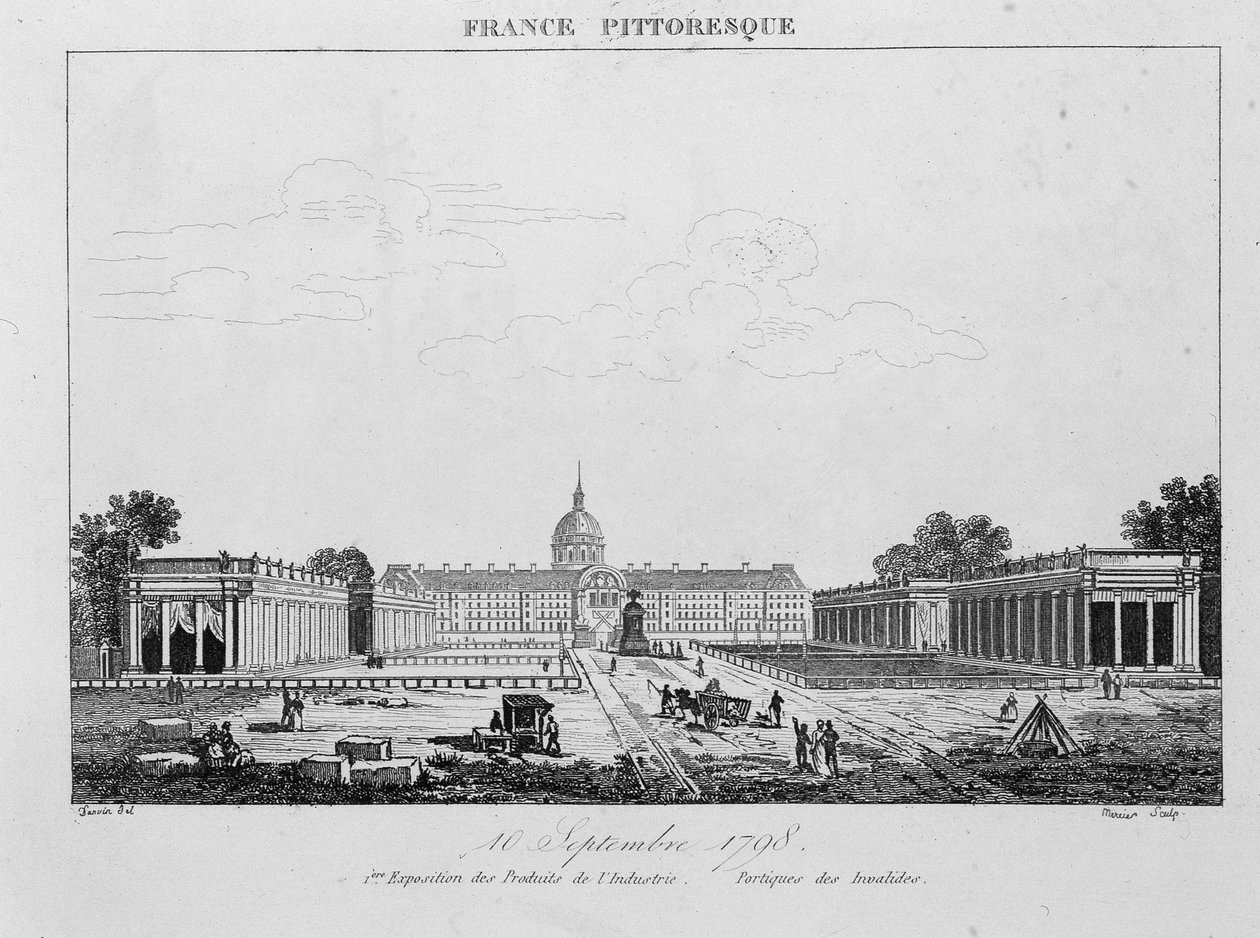 Ipari termékek első kiállítása: Portique des Invalides, szeptember 10 alkotó: Unknown artist