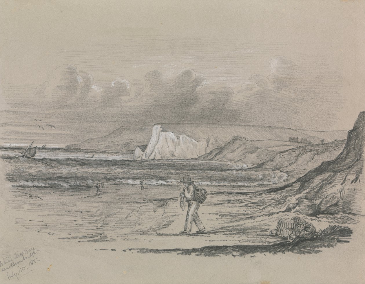 Halászok a White Cliff-öbölben alkotó: Unknown artist
