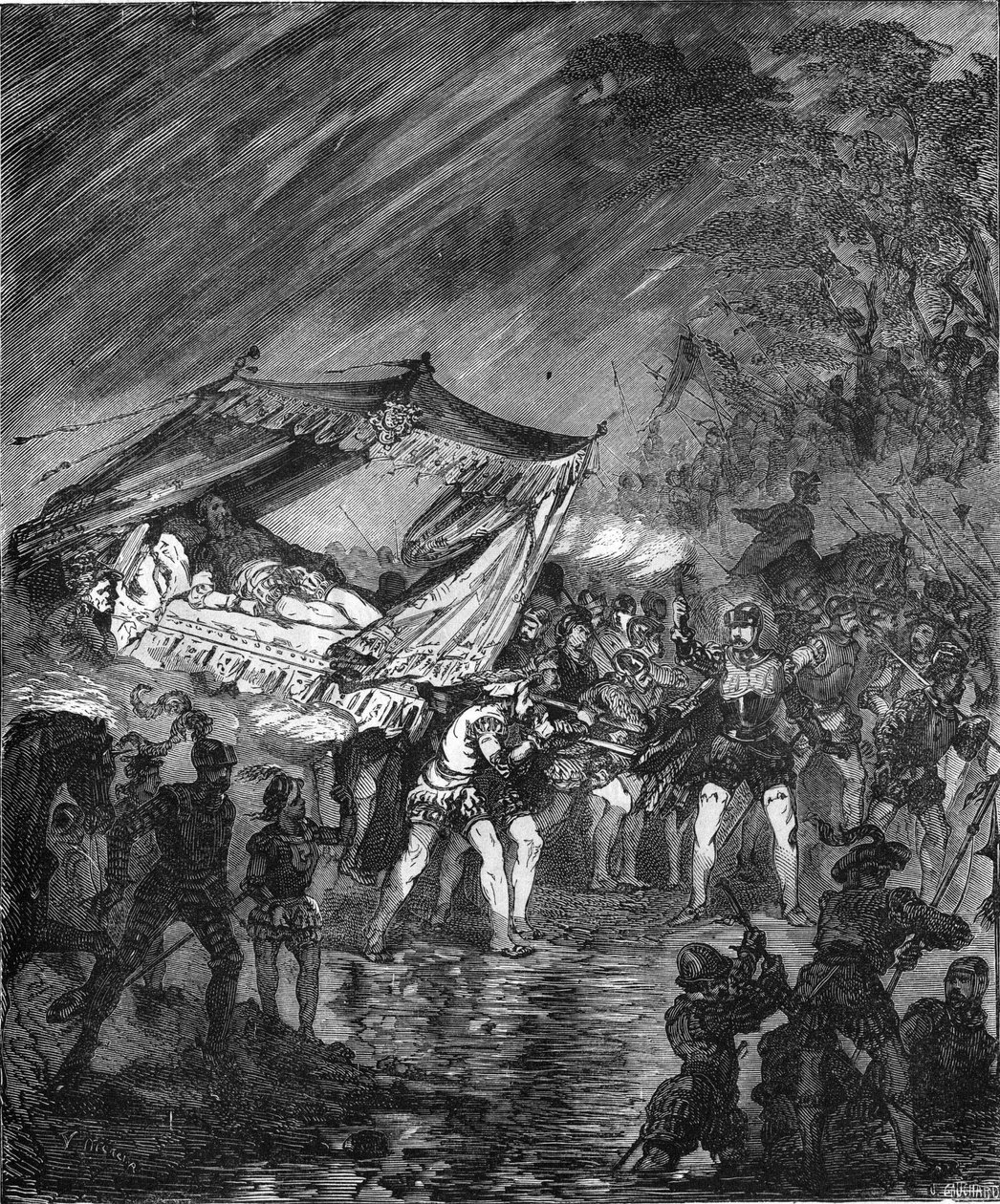 V. Károly (1500-1558) repülőútja a németországi Inspruckba (1552) alkotó: Unknown artist