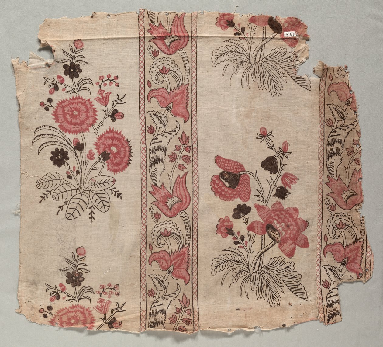 Woodblock nyomott vászon töredéke alkotó: Unknown artist