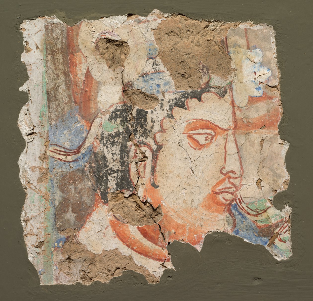Töredék a bódhiszattva fejével alkotó: Unknown artist