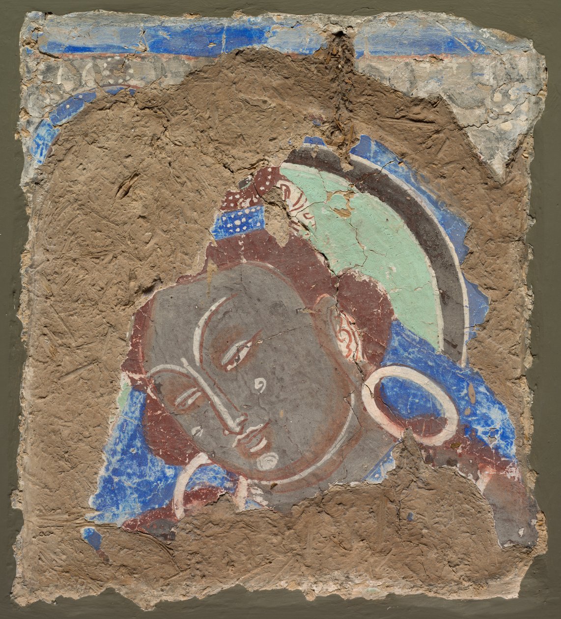 Töredék a bódhiszattva fejével alkotó: Unknown artist