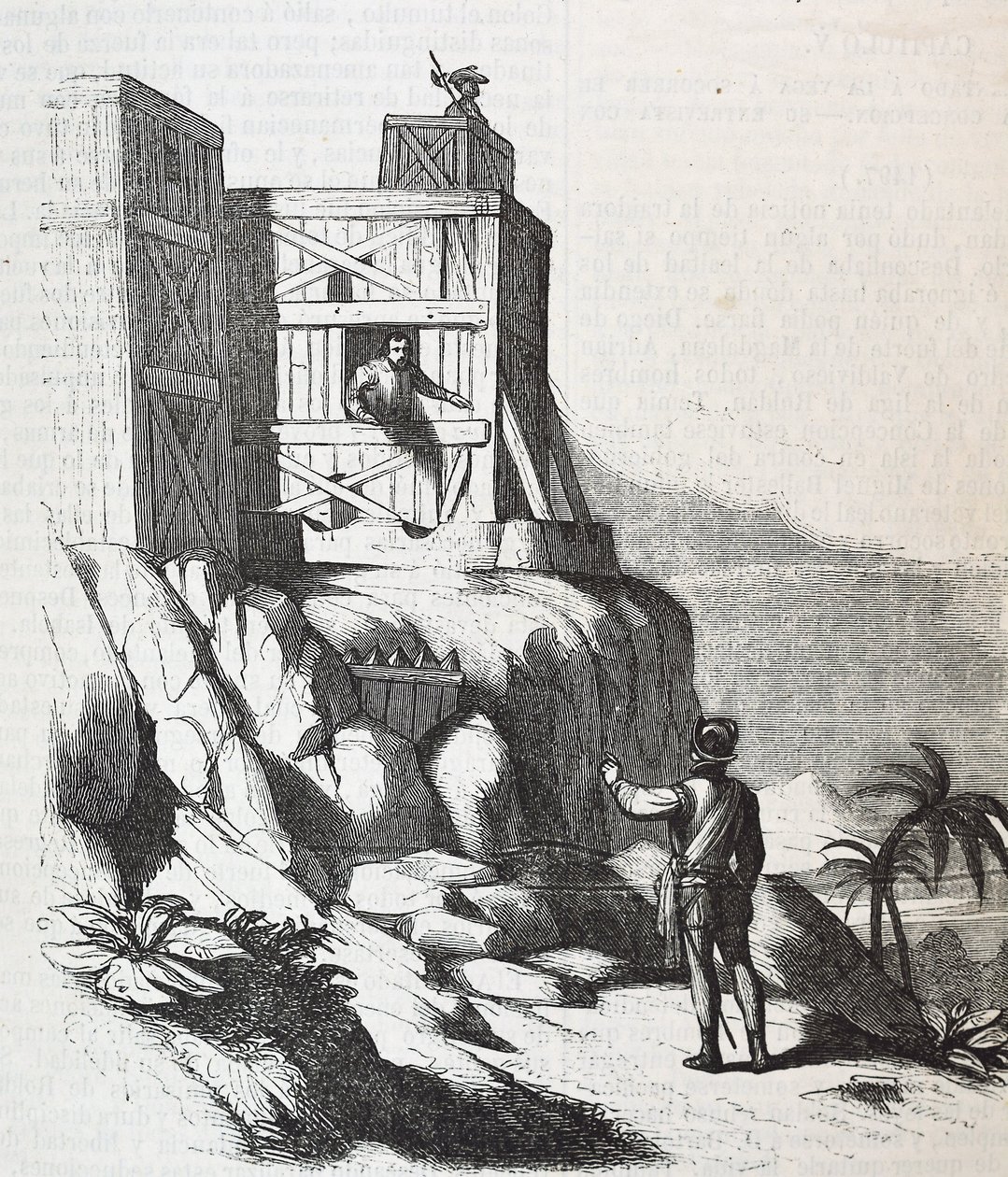 Francisco Roldan Adelantado Bartholomew Columbusszal beszélget Hispaniola szigetén, Fort Concepcionban 1497-ben alkotó: Unknown artist