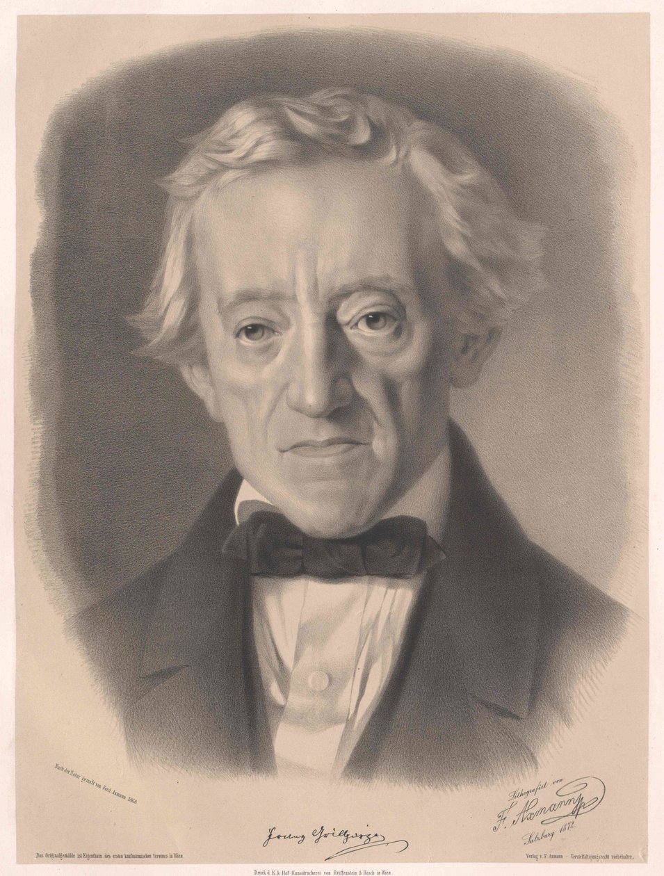 Franz Grillparzer (nyomtatás) alkotó: Unknown artist