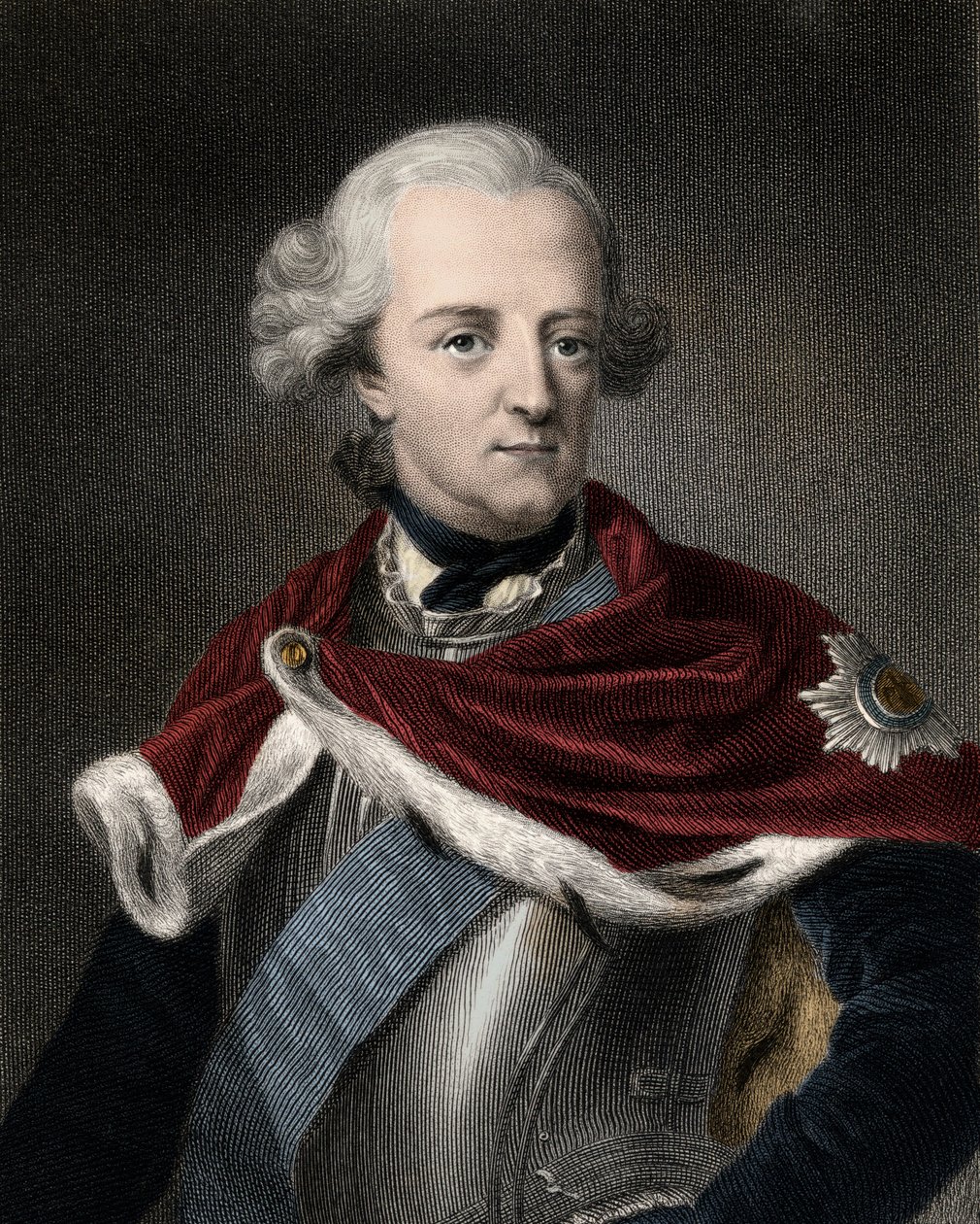 II. Porosz Frigyes (1712-1786) - II. Nagy Frigyes 1712-1786 - metszet - XIX. alkotó: Unknown artist