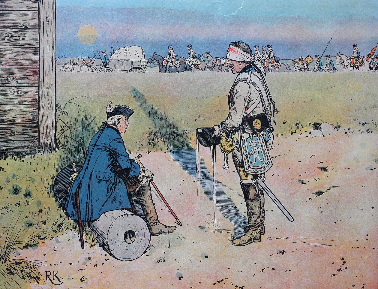 Nagy Frigyes, II. Frigyes 1712-1786 1757. június 18-án este Kollinban, történelmi alkotó: Unknown artist