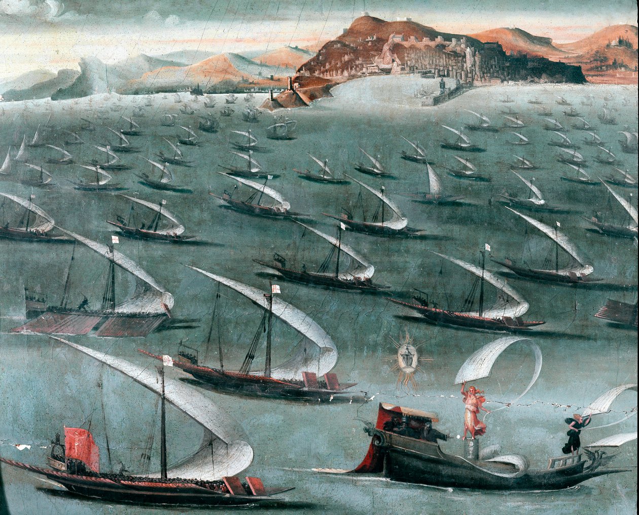 Francia flotta Genova városánál (festmény alkotó: Unknown artist