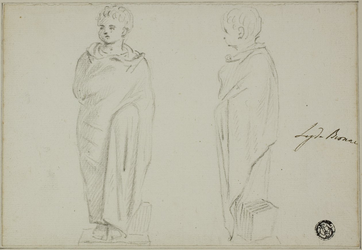 A Togába öltözött fiú szobra elöl- és oldalnézete alkotó: Unknown artist