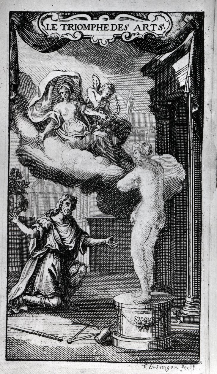 Antoine Houdar (vagy Houdart) de La Motte (1672-1731) librettója a „Le Triomphe des Arts” című művének előképe Michel de la Barre zenéje. 1700. alkotó: Unknown artist