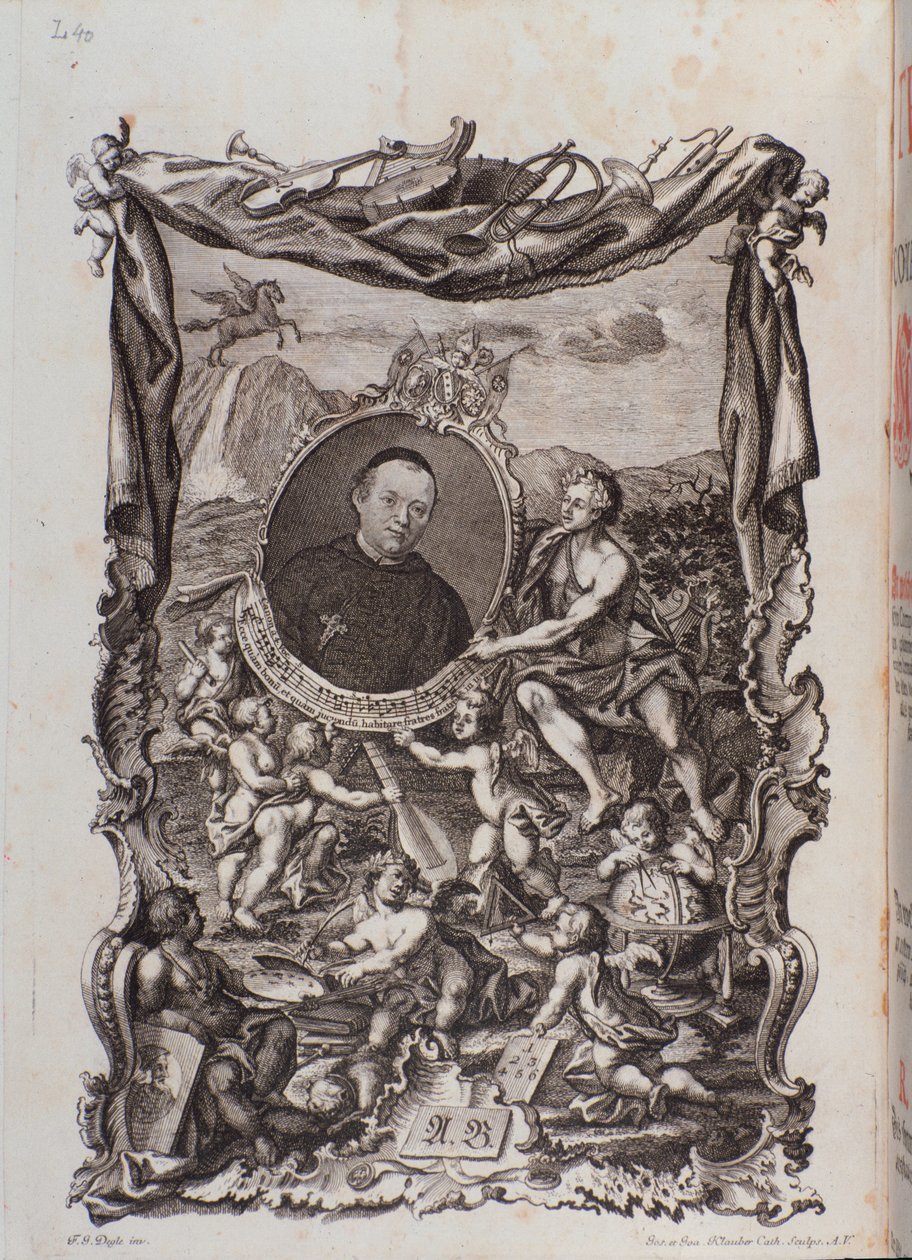 Az előlapon Meinrad Spiess Tractatus musicus művének portréja látható alkotó: Unknown artist