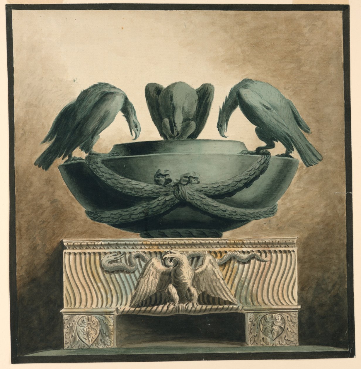Temetkezési edény három alkotó: Unknown artist