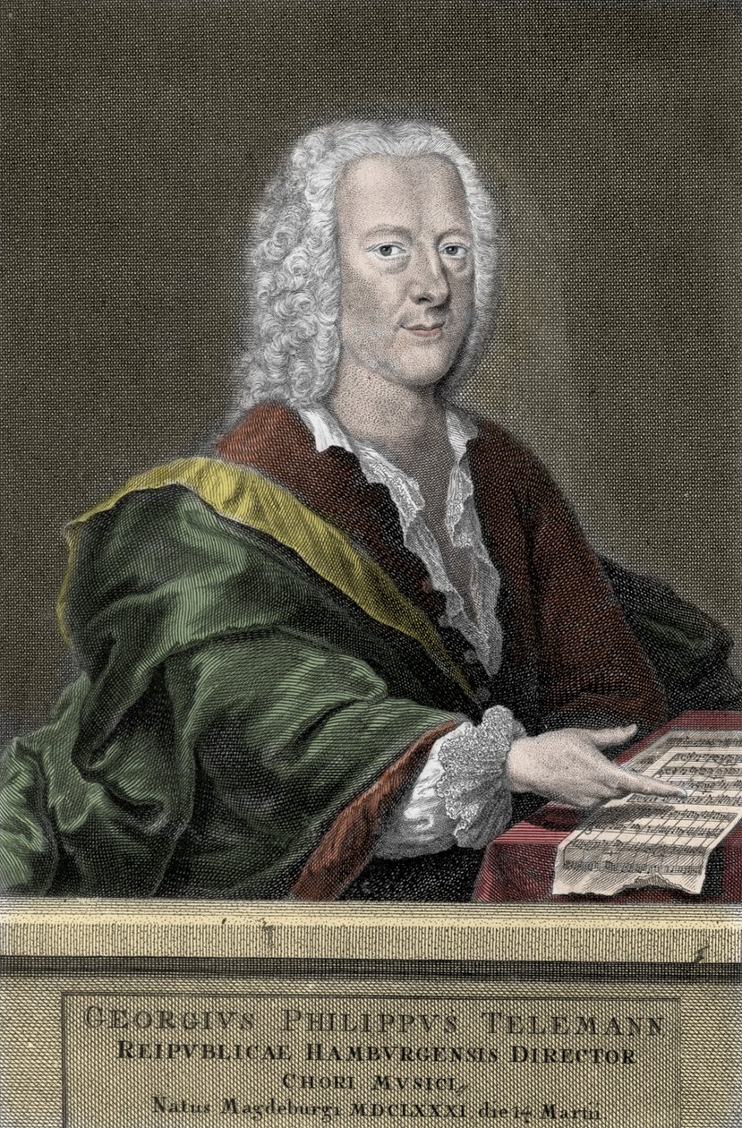 Georg Philipp Telemann (1681-1767), német zeneszerző. alkotó: Unknown artist