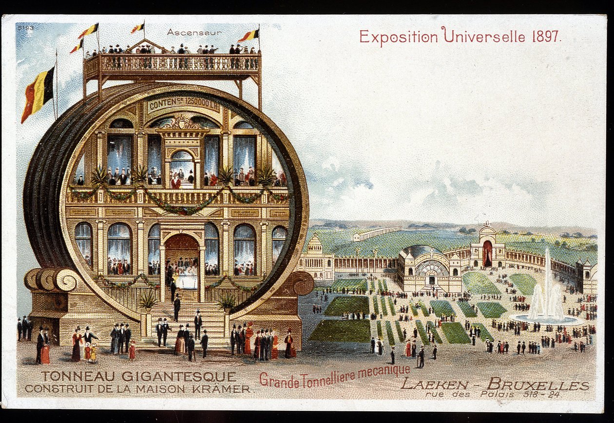 Gigantikus hordó - Maison Kramer - 1897-es brüsszeli világkiállítás. alkotó: Unknown artist
