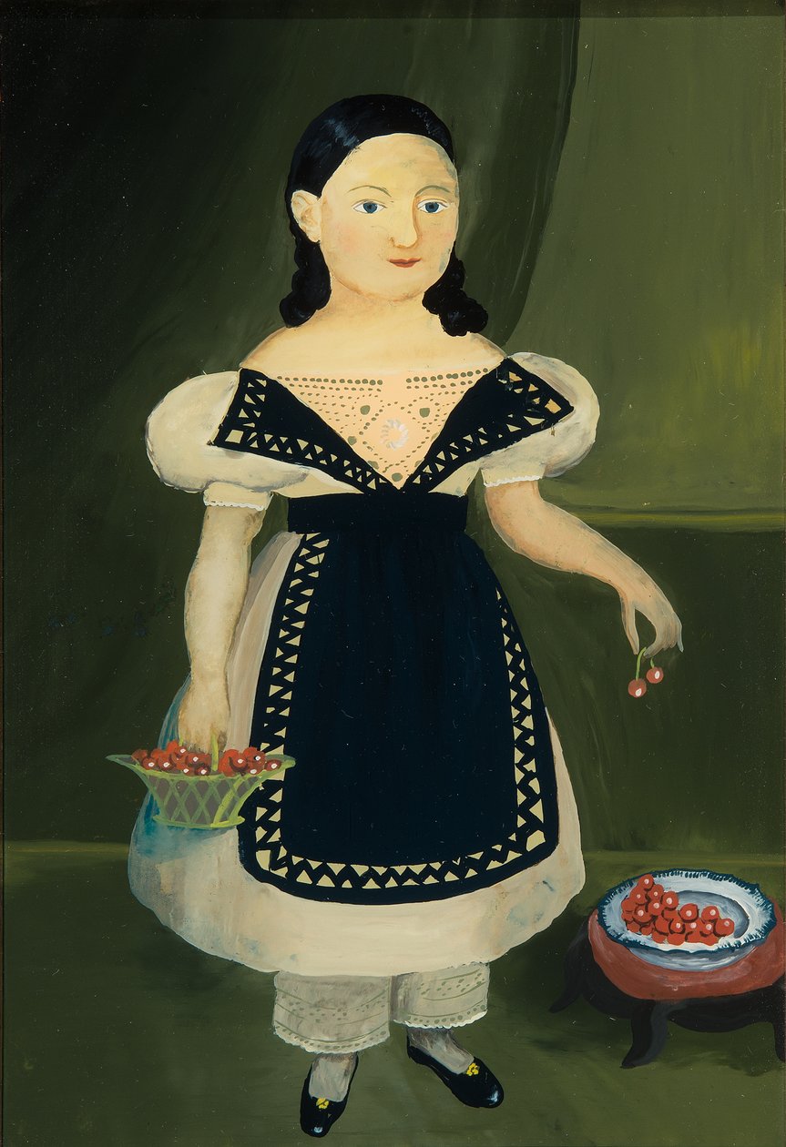 Lány cseresznyével alkotó: Unknown artist