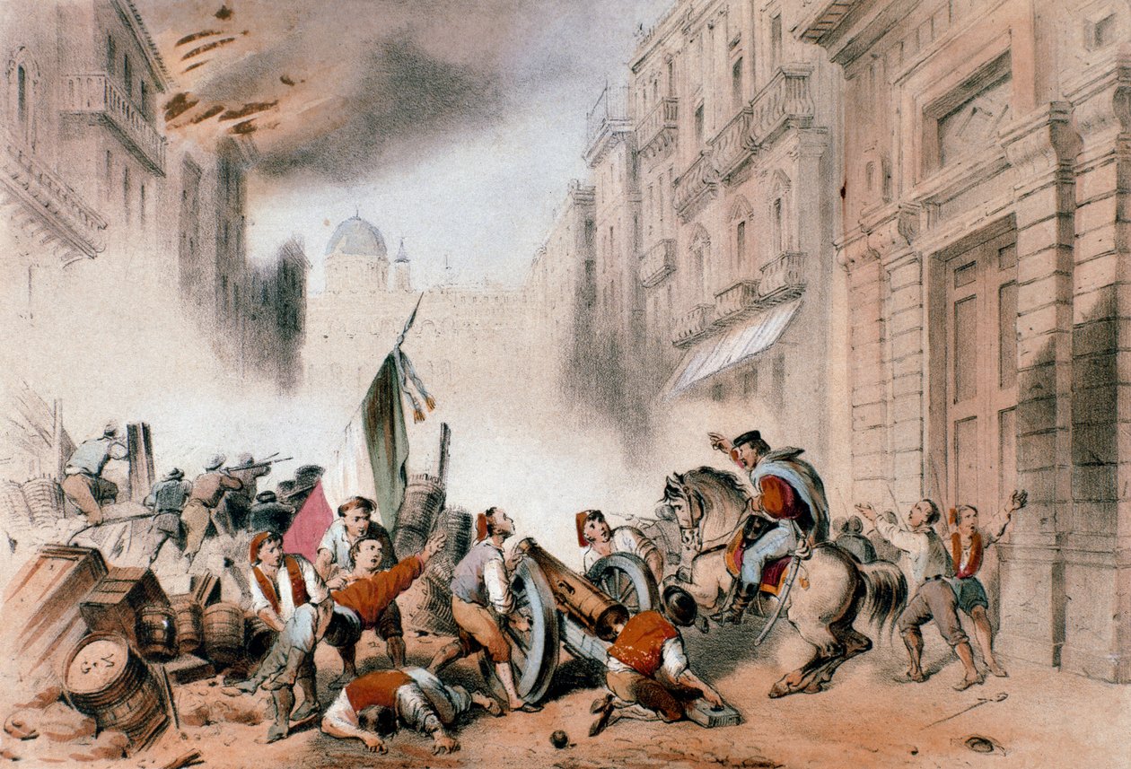 Giuseppe Garibaldi belép Palermóba, 1860. május 26. (metszet alkotó: Unknown artist