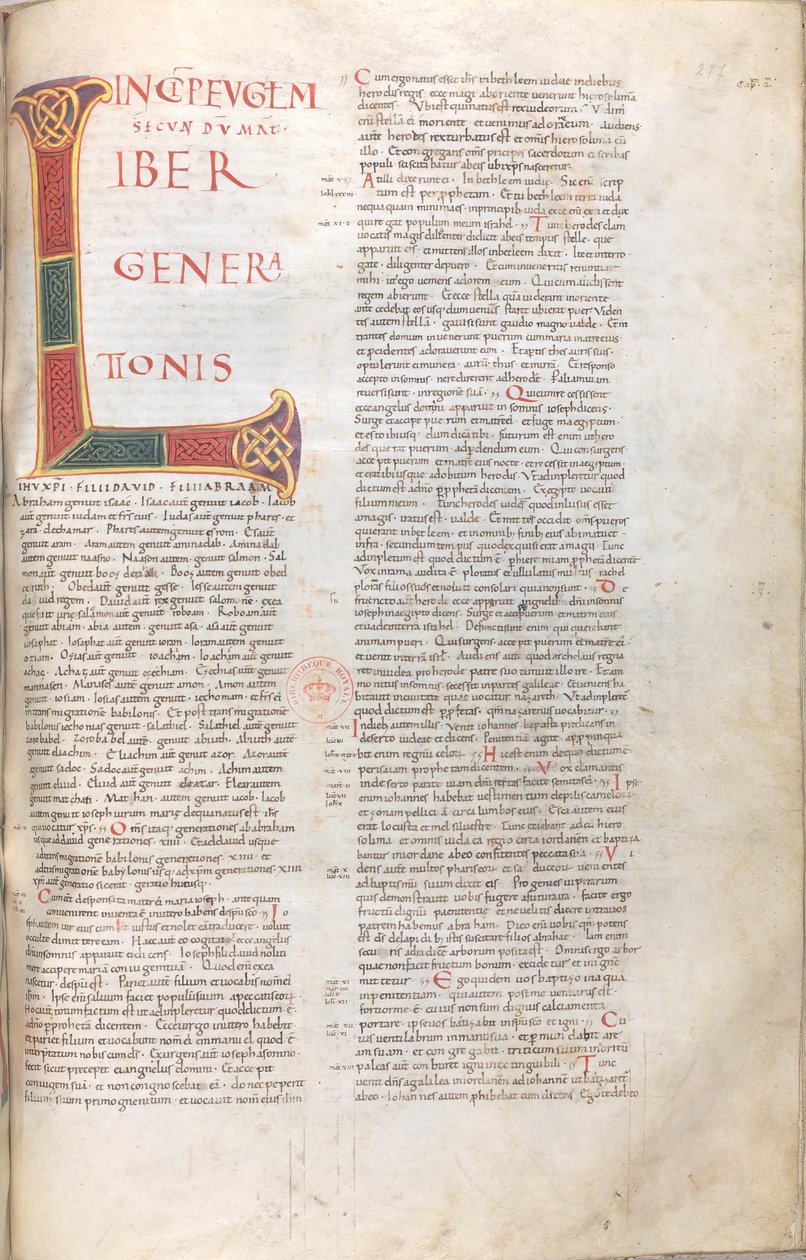 Máté evangéliuma: Máté: Liber Generationis (Jézus genealógiája) alkotó: Unknown artist
