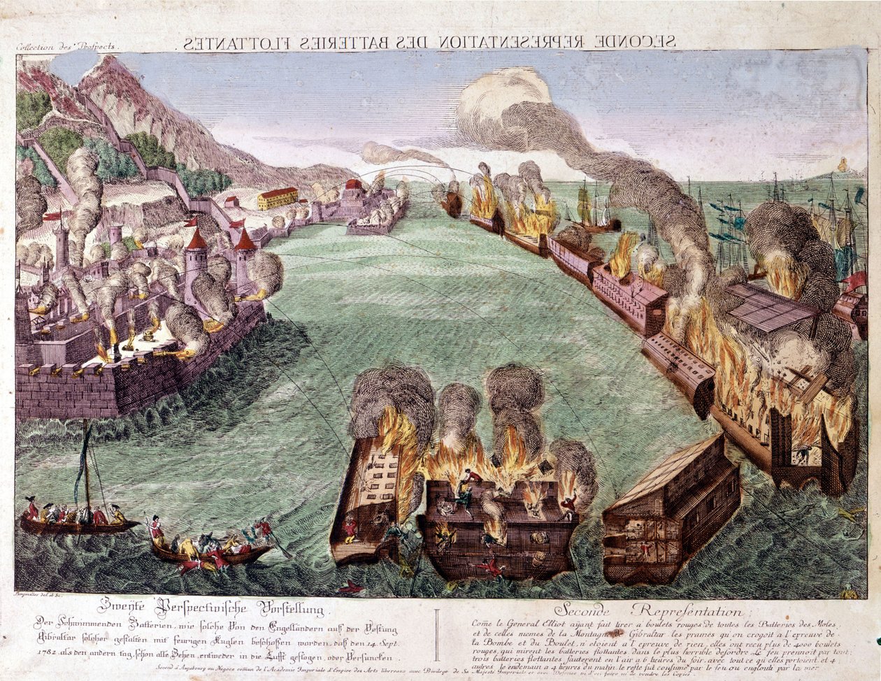 Gibraltár nagy ostroma 1779-1783 (metszet) alkotó: Unknown artist