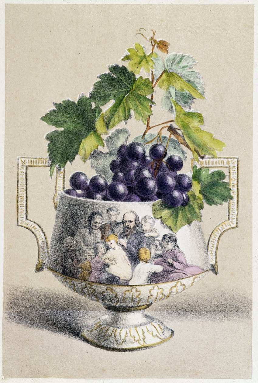 Az őszt jelképező szőlőpohár alkotó: Unknown artist