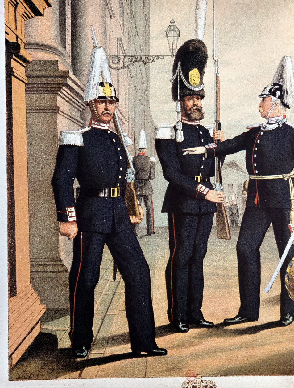 A Svéd Gárda gránátosai, v.1890 alkotó: Unknown artist