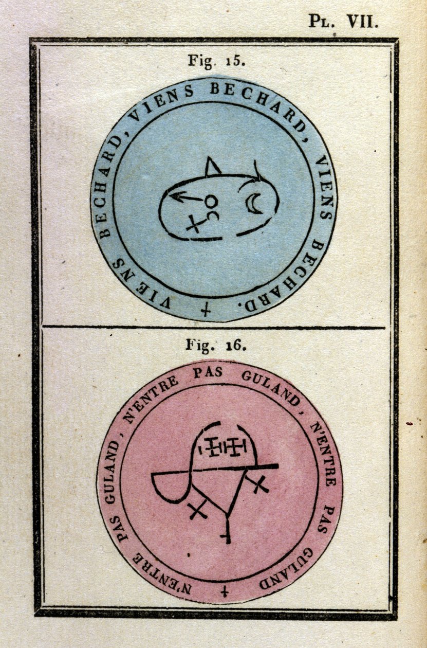 Honorius pápa grimoire-ja démonokat idézett meg. Szerk. 1760-ból. alkotó: Unknown artist