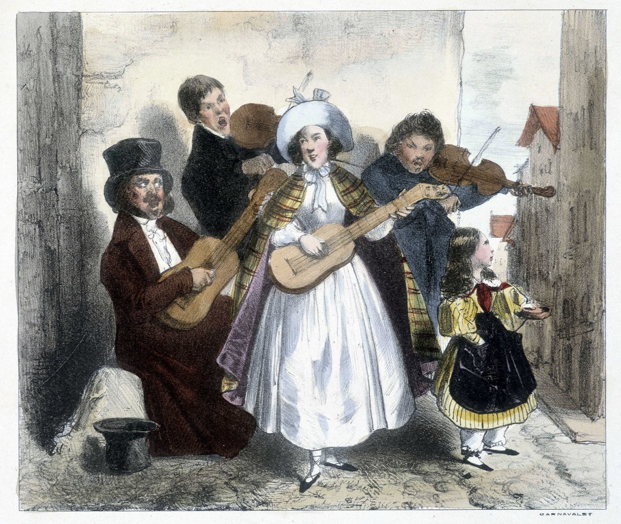 Utcazenészek csoportja, 19. század vége alkotó: Unknown artist