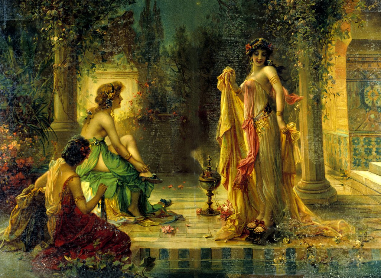 Hárem jelenet. 19. századi kromolitográfia. alkotó: Unknown artist