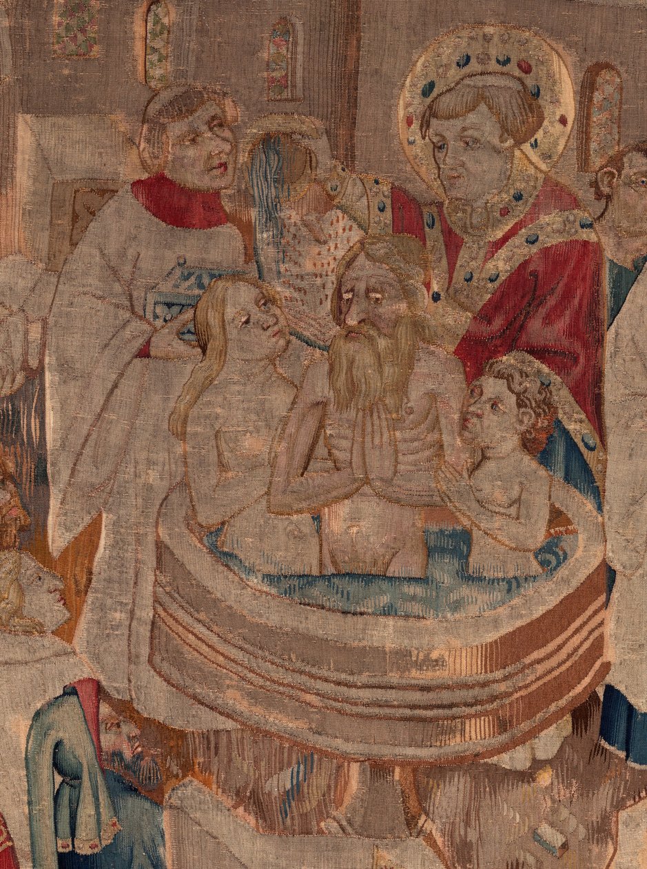Saint Piat és Saint Eleuthère története, 6. jelenet Részlet mid. Keresztelő jelenet. alkotó: Unknown artist