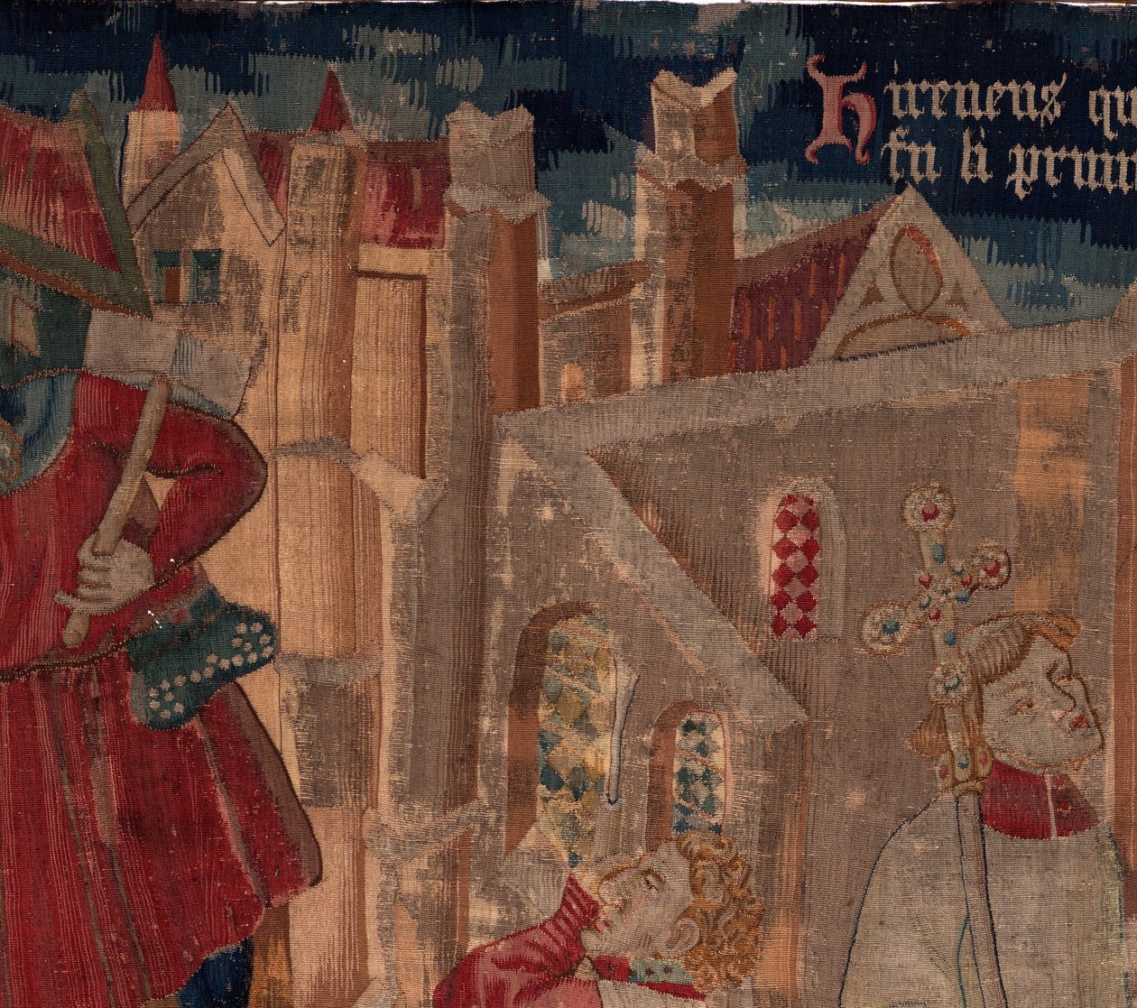 Saint Piat és Saint Eleuthère története, 6. jelenet Részlet bal felső sarokban. alkotó: Unknown artist