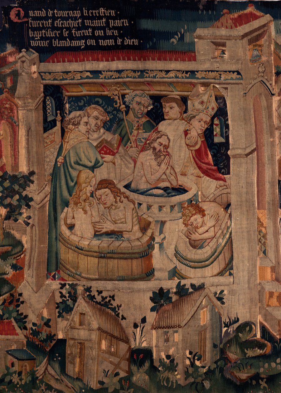 Saint Piat és Saint Eleuthère története, 7. jelenet a száműzött keresztények megkeresztelkedése alkotó: Unknown artist