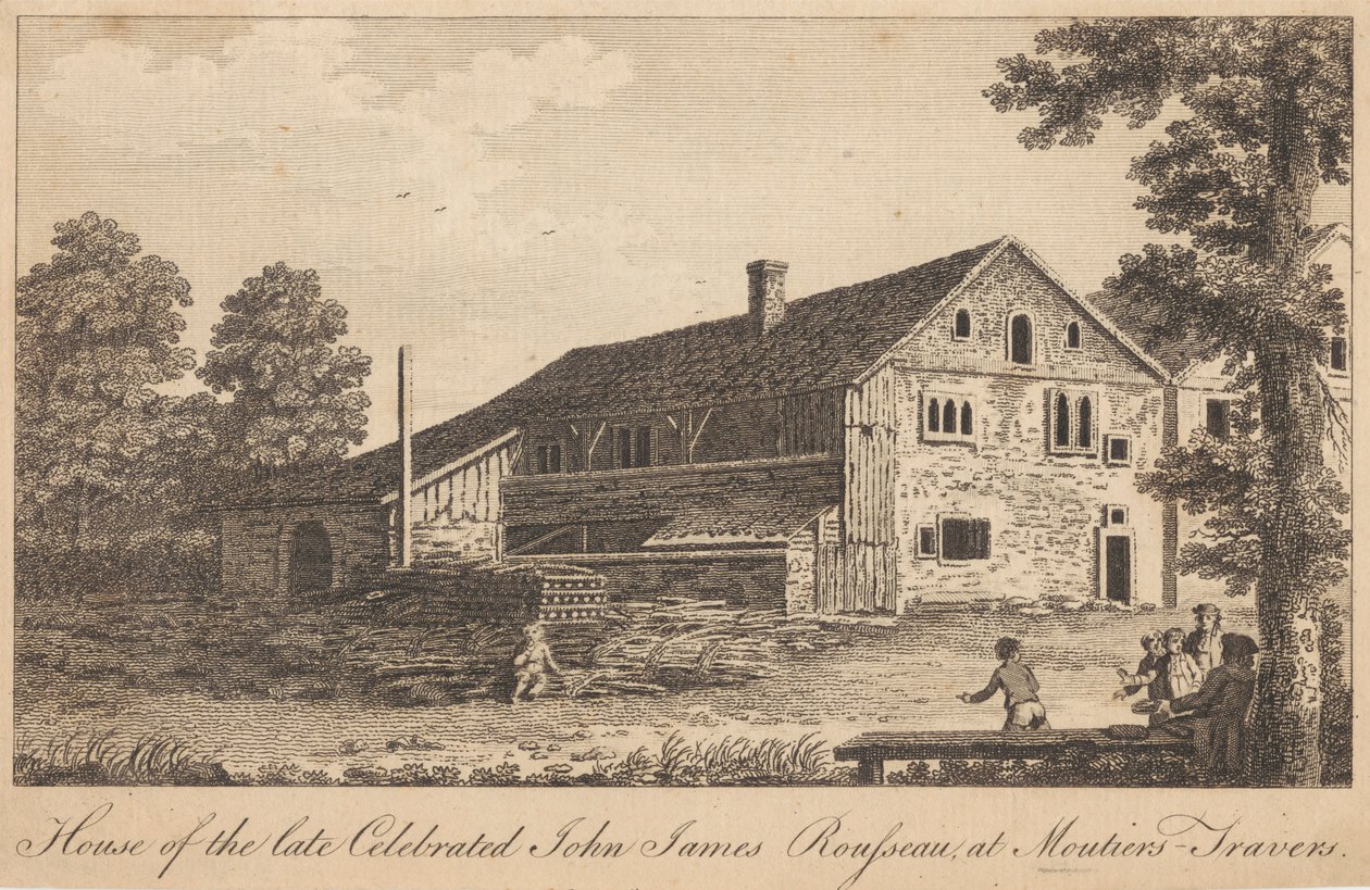 Az elhunytak háza, John James Rousseau ünnepelt, Moutiers-Traversben alkotó: Unknown artist