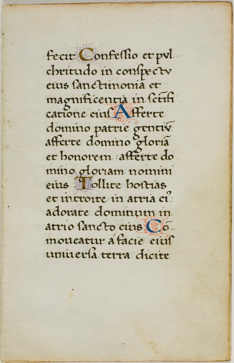 Illuminált kéziratos levél alkotó: Unknown artist
