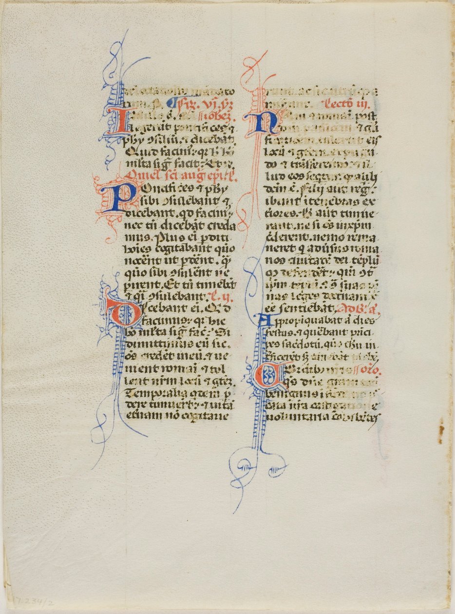 Illuminált kéziratos levél alkotó: Unknown artist