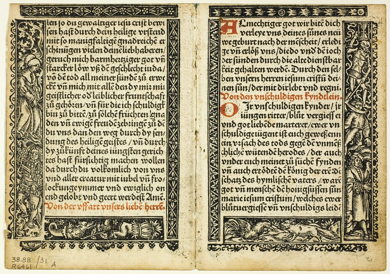 Illusztráció a Hortulus animae, 31. tábla a Woodcuts from Books of the XVI Century (XVI. századi könyvek fametszetei) című kötetből. alkotó: Unknown artist