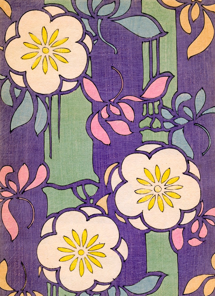 Illusztráció virág virágok egy levendula és zöld háttér alkotó: Unknown artist