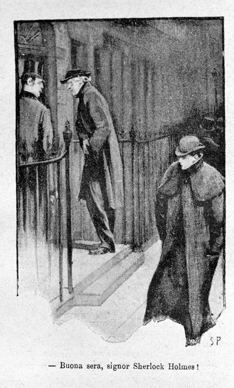 Illusztráció a Sherlock Holmes könyvről. 19. század vége. alkotó: Unknown artist