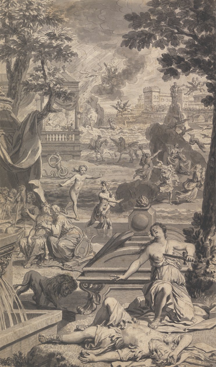 Illusztráció Tonson Ovidius metamorfózisához (négyből három) alkotó: Unknown artist