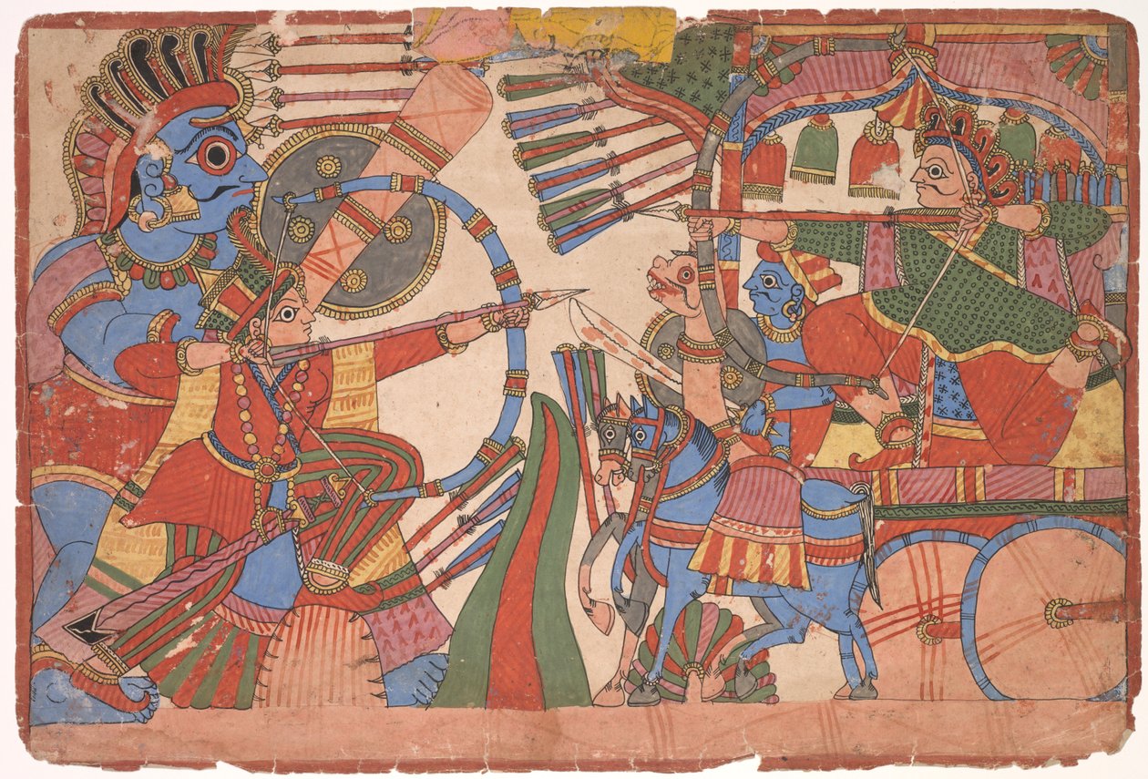 Illusztráció a Mahábháratához alkotó: Unknown artist