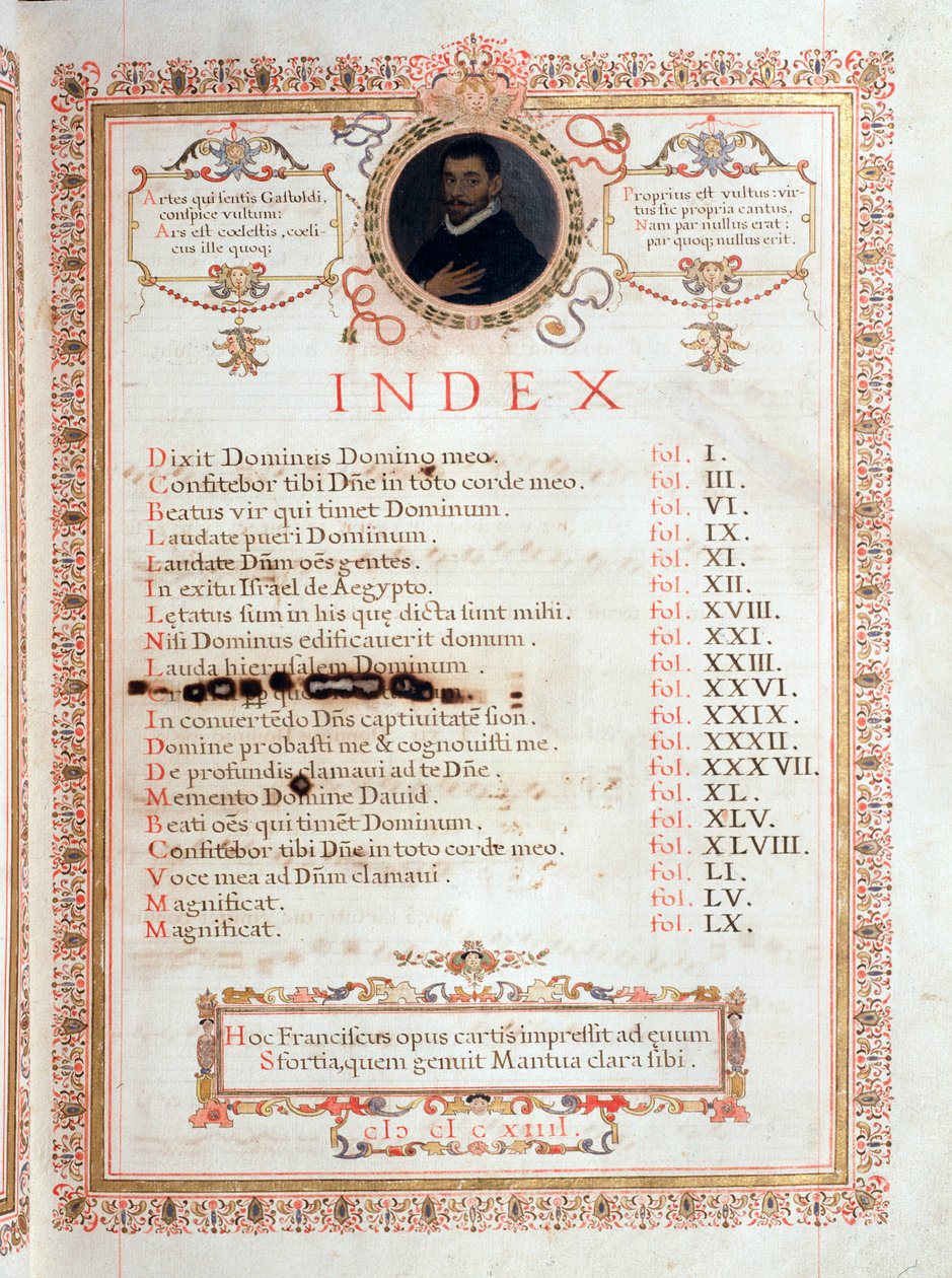 Indexoldal Giovanni Giacomo Gastoldi portréjával alkotó: Unknown artist