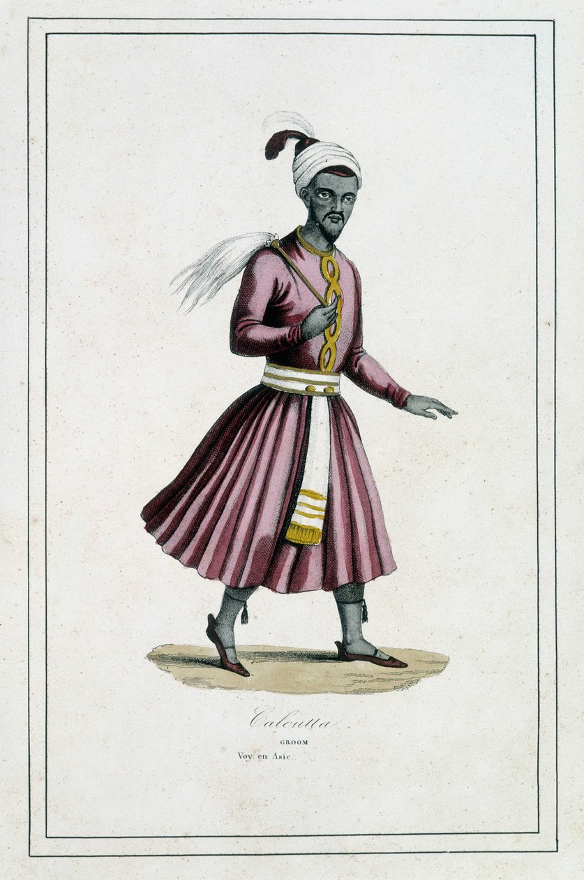 India: Kalkuttai vőlegény – Paul Jonhanneaud atya „A föld különböző népei” című művében, Librairie des Bons livres alkotó: Unknown artist