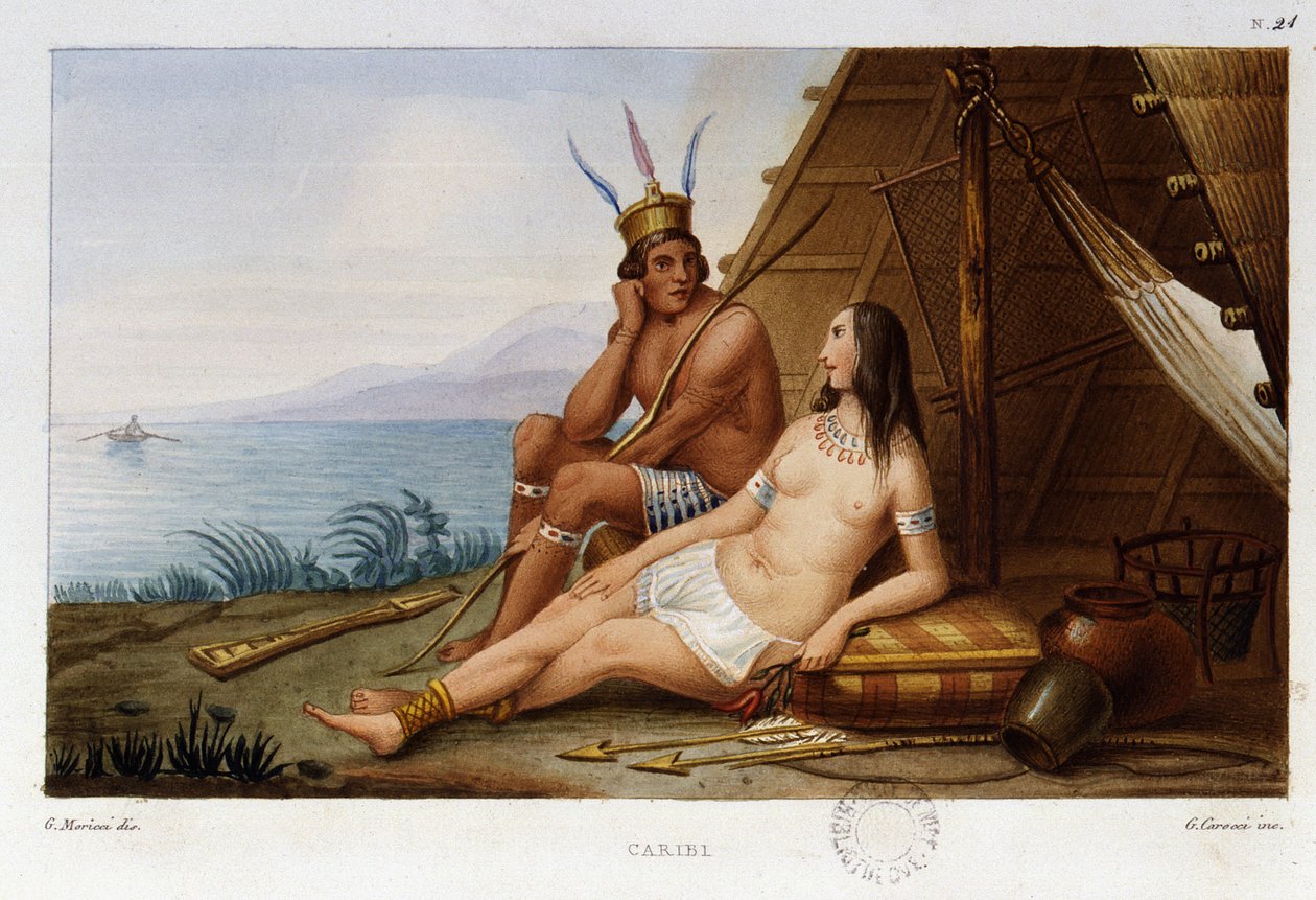 Indiai karibi pár a karibi térségből alkotó: Unknown artist