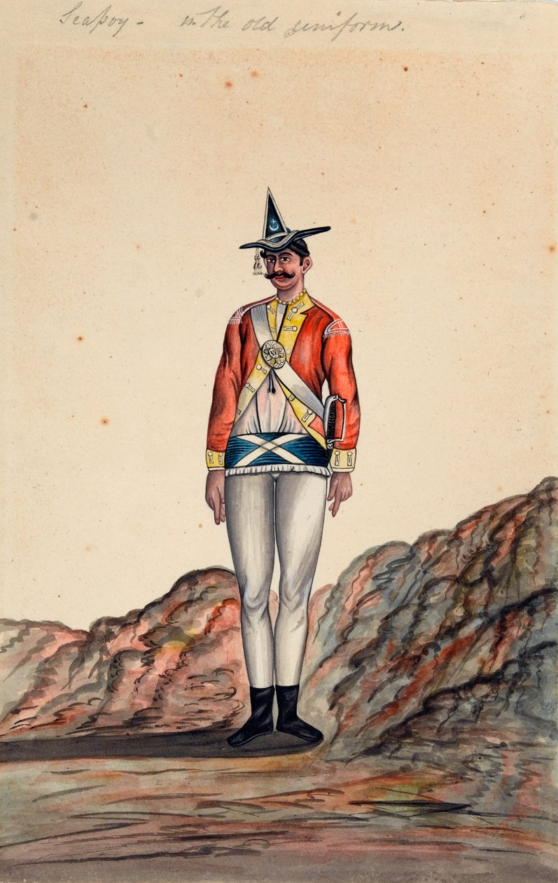 Indiai tiszt, bengáli hadsereg, 1805 körül alkotó: Unknown artist