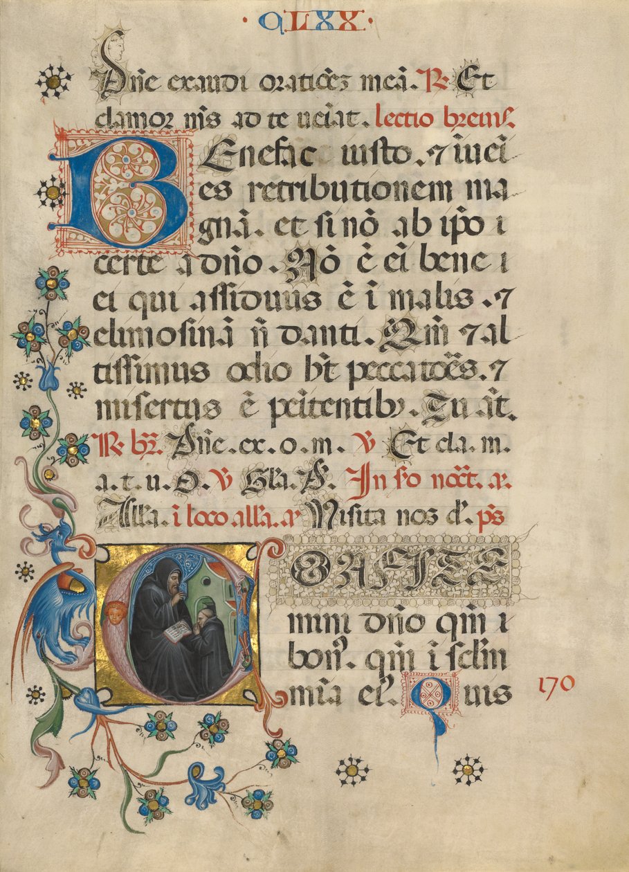 C kezdőbetű: Szent Benedek Áldás Maurusra alkotó: Unknown artist