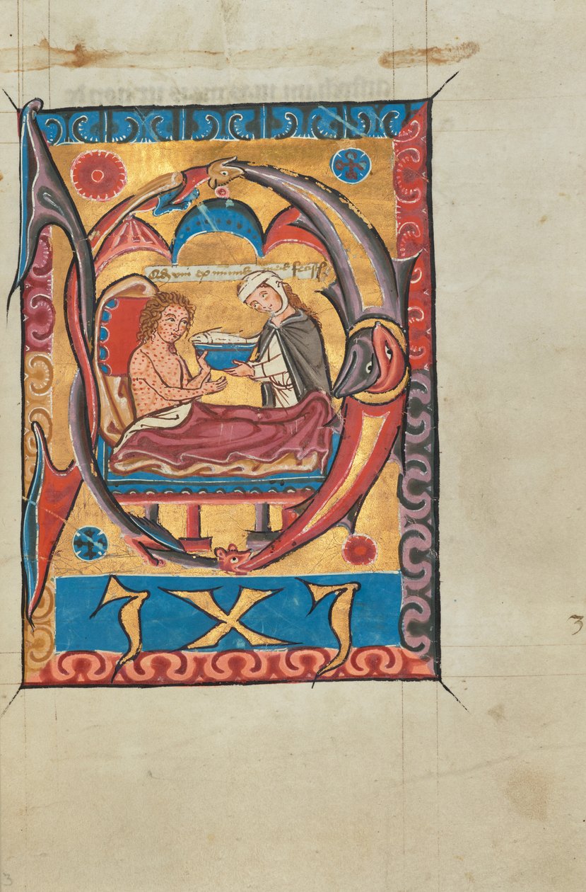 Kezdeti D: A Woman Feeding a Leprés az ágyban alkotó: Unknown artist