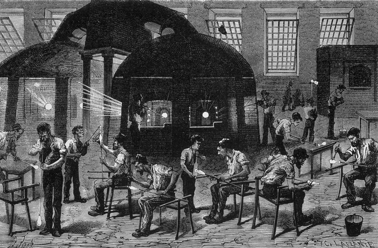 Egy üvegedény (gobeleterie) belseje, metszet XIX. alkotó: Unknown artist