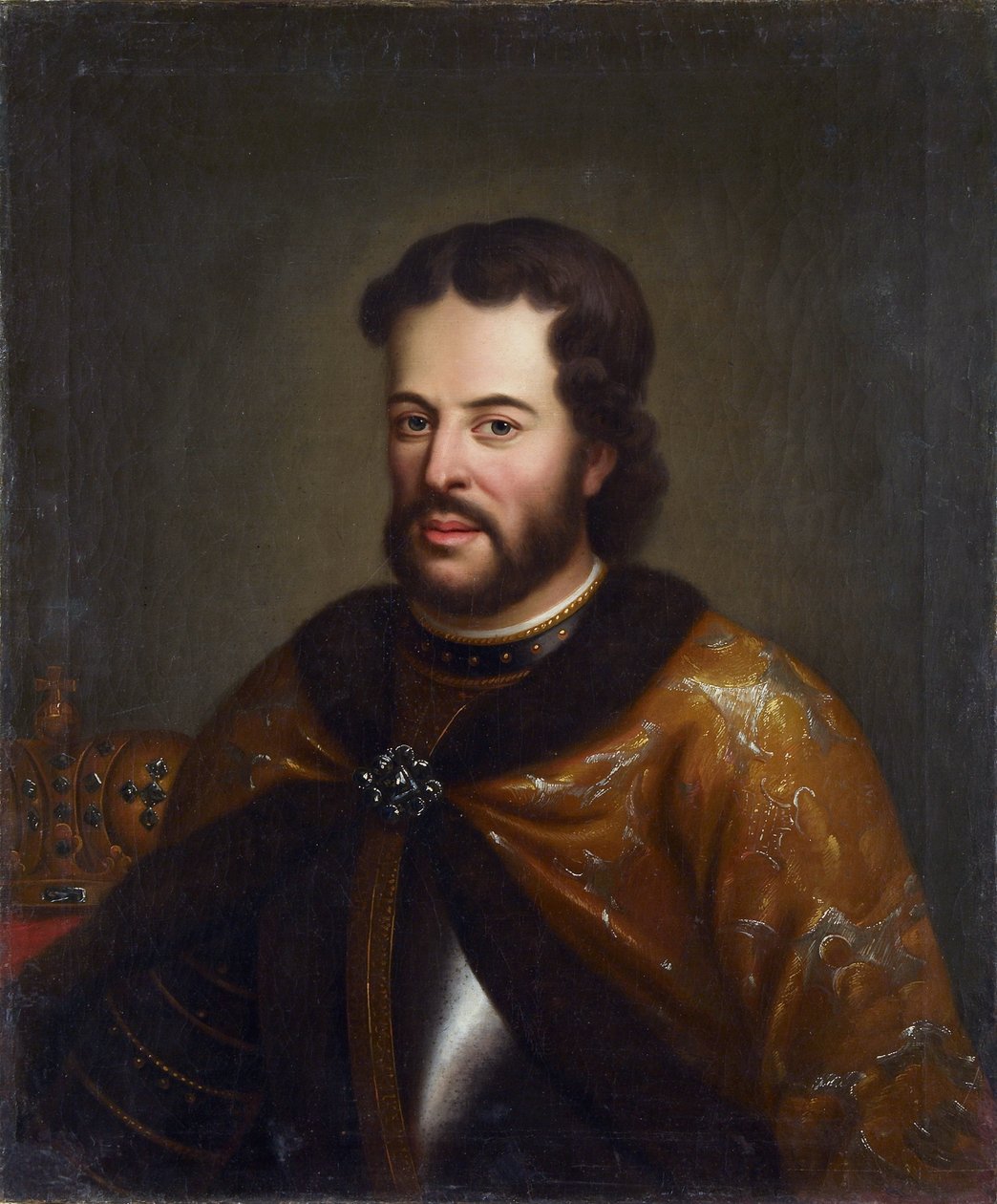 Ivan V - (le tsar tres paisible) - Ivan V Alekszejevics cár (1666-1696), Anonymous portréja. Olaj, vászon, 18. század második fele, Állami Építészeti, Történeti és Művészeti Múzeum, Vladimir alkotó: Unknown artist