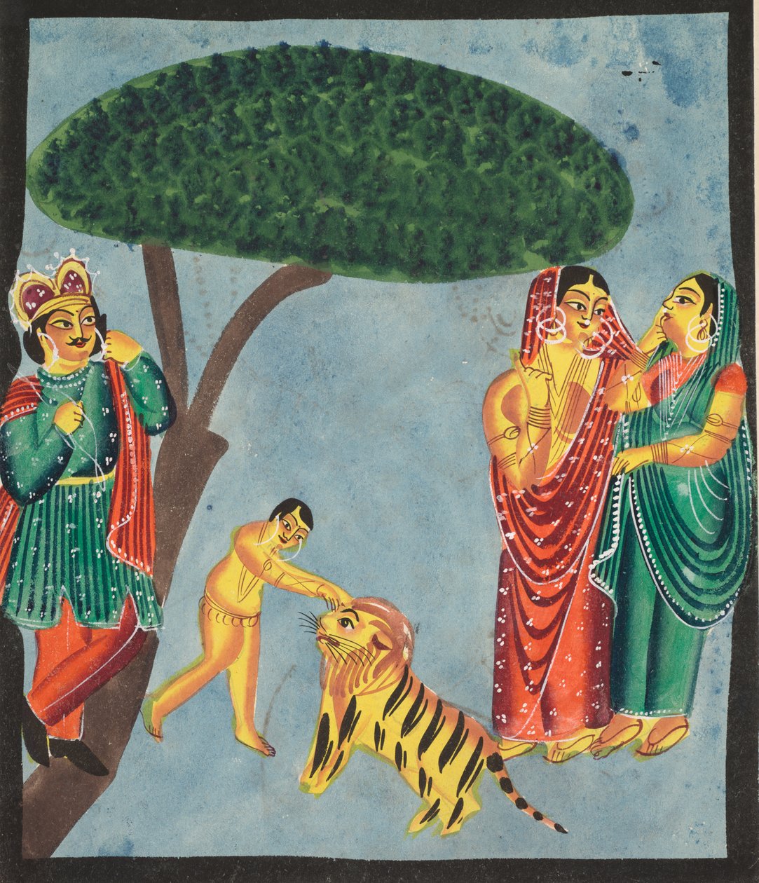 Jatayu (Rama mitikus madara) akadályozza Ravana szekerét, megpróbálja megakadályozni Sita elrablását (verso) alkotó: Unknown artist