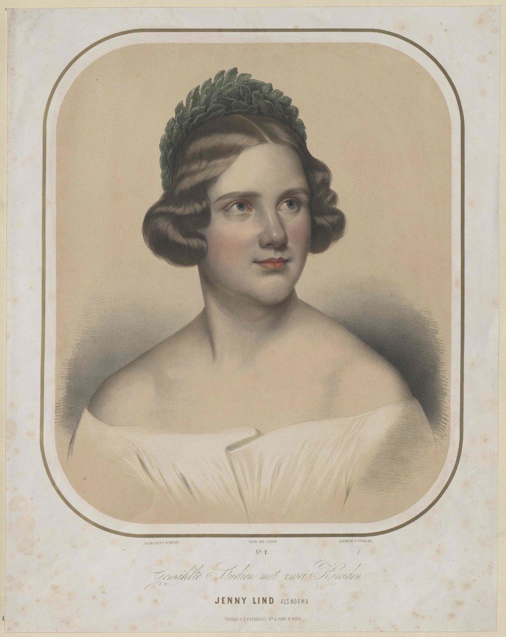 Jenny Lind (nyomtatás) alkotó: Unknown artist